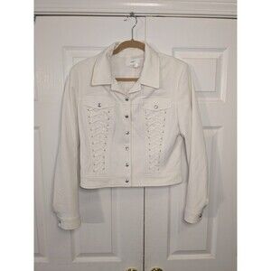 Vertigo Paris Made in France Y2K Cropped Corset Lace Up Jacket Tagged L, Fits M